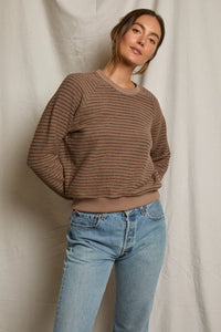 mocha charcoal stripe