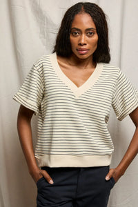 natural charcoal stripe