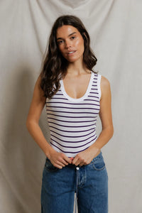 violet white stripe