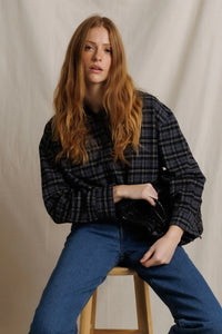 black plaid